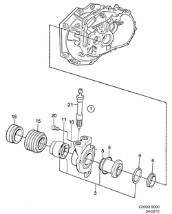 saab C0933 Подшипник выключения сцепления - Ведомый цилиндр
