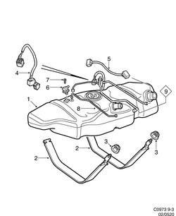 saab C0973 Топливный бак