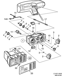 saab C1007 Панель регуляторов