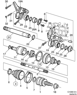 saab C1066 Внешний карданный узел