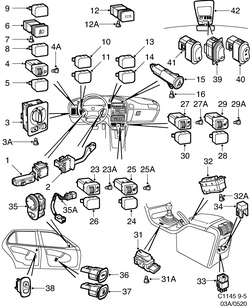 saab C1145 Выключатель