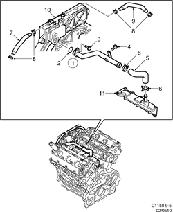 saab C1158 Вентиляция картера