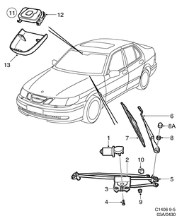 saab C1406 Очиститель лобового стекла