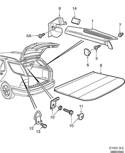 saab C1431 Полка для шляп