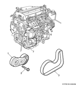 saab C1724 Натяжитель ремня