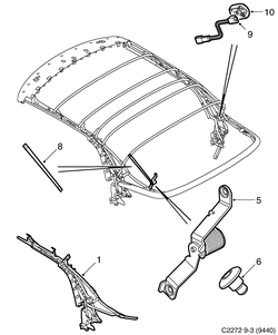 saab C2272 Боковая балка - Кабриолет