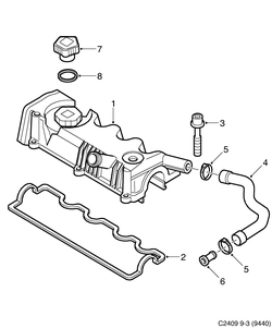 saab C2409 Крышка клапана