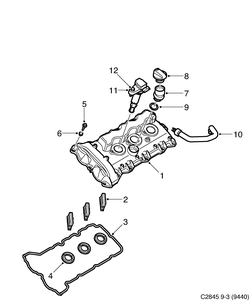 saab C2845 Крышка клапана