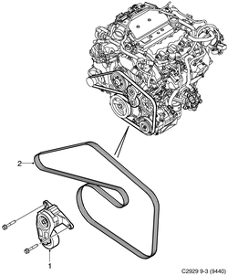 saab C2929 Натяжитель ремня