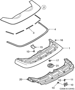 saab C2938 Колпак откидной крыши - Часть 2