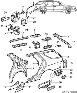 saab C2940 Боковой брызговик