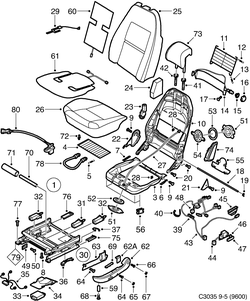 saab C3035 Кресло - Электроманеврируемые