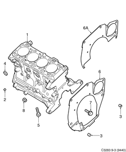 saab C3283 Блок цилиндров