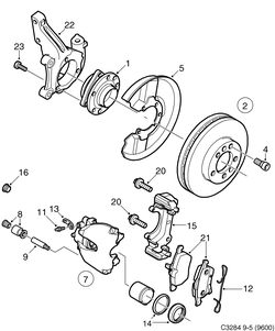 saab C3284 Передние тормоза