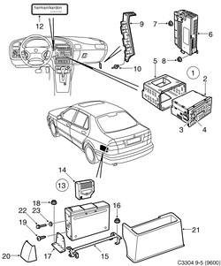 saab C3304 Радио, усилитель - КД-чейнджер