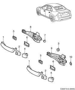 saab C3337 Внешняя ручка