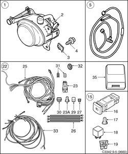 saab C3342 Дополнительный свет - Дополнительный свет
