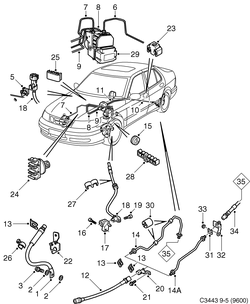 saab C3443 Тормозные шланги ABS