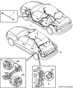 saab C3477 Салон - Крыша и задняя часть