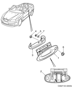 saab C3527 Внешняя ручка