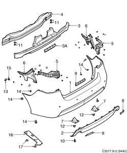 saab C3577 Бампер, задний