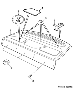 saab C3654 Задняя полка