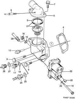 saab F0487 Термостат, и т.д.