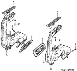 saab F1421 Вентилятор в двери