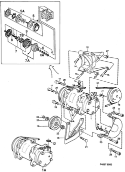 saab F4067 Компрессор АС