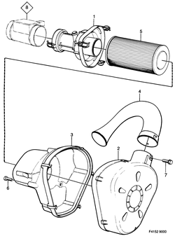saab F4152 Воздухоочиститель - Двигатель