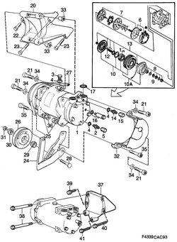 saab F4339 Компрессор АС, R12