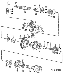 saab F6443 Дифференциал