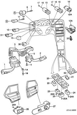 saab F7115 Выключатель