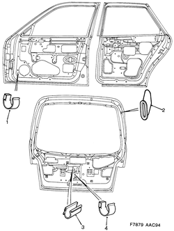 saab F7879 Monteringsdetaljer - Dцrrar
