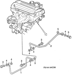 saab F9144 Труба охлаждающей жидкости