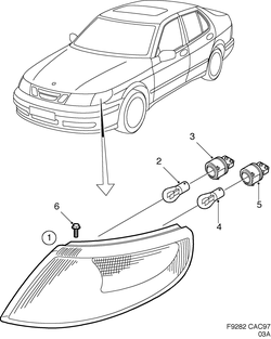 saab F9282 Комбинированная фара