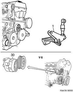 saab F9478 Натяжитель ремня