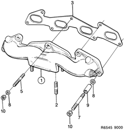 saab R6545 Коллектор выхлопных газов