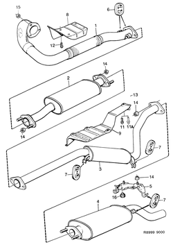 saab R8999 Выхлопная система