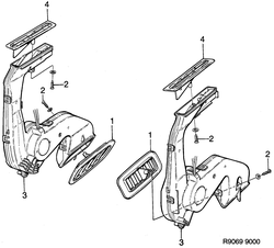 saab R9069 Вентилятор в двери