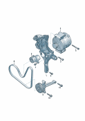 skoda 903040 Детали подключения и крепления для генератора.&nbsp;Поликлиновой ремень