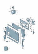 skoda 121094 Радиатор охлаждающей жидкости. Бачок, компенсационный. Рамка для двух вентиляторов