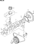 suzuki 57072 КОЛЕНВАЛ (TYPE 3,4,5:RW416)