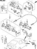 suzuki 52287 КОМПЛЕКТ ЗАМКА (TYPE 4,5:4DR)