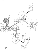 suzuki 52354 ТОРМОЗНАЯ МАГИСТРАЛЬ (TYPE 1,2,3:LHD:W/REAR DISC BRAKE)