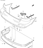 suzuki 52396 ЗАДНИЙ БАМПЕР (TYPE 4,5,6:4DR)