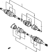 suzuki 46975 ПЕРЕДНЯЯ ПОЛУОСЬ