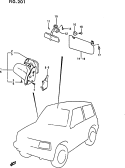 suzuki 47192 MIRROR/SUN VISOR (3DR)