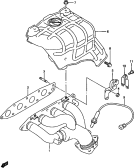 suzuki 62790 ВЫПУСКНОЙ КОЛЛЕКТОР (SQ416Q:E33:99,00 MODEL)