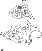 suzuki 62792 ВЫПУСКНОЙ КОЛЛЕКТОР (SQ420Q,SQ420L:01,02,03 MODEL)